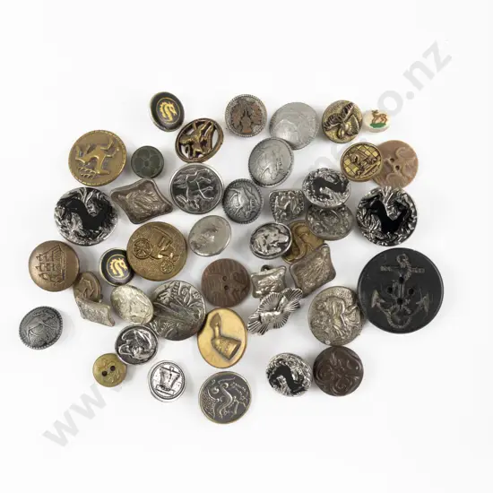 Collection Glass and Metal Image Buttons and Covered Buttons
