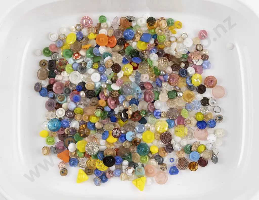 Collection Mixed Small Glass Buttons Image 1++