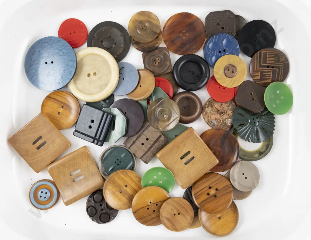 Collection Vintage Large Plastic Sew Thru Buttons Image 1++