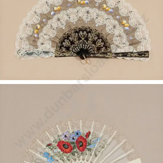 Two Framed Fans