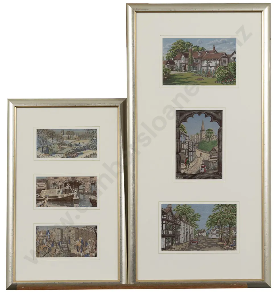 Four Framed C20th Textile Works Image 1++