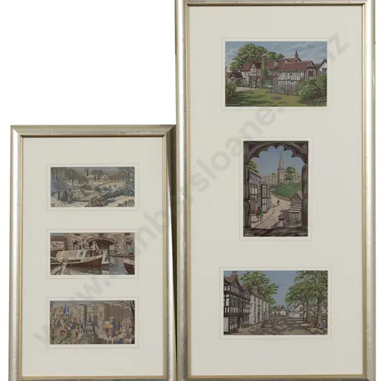 Four Framed C20th Textile Works