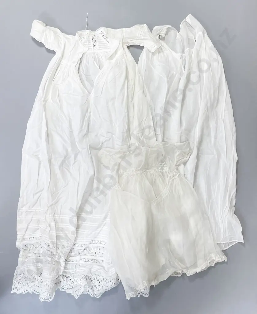 Edwardian Cotton and Broderie Anglaise Christening Gown Image 1++