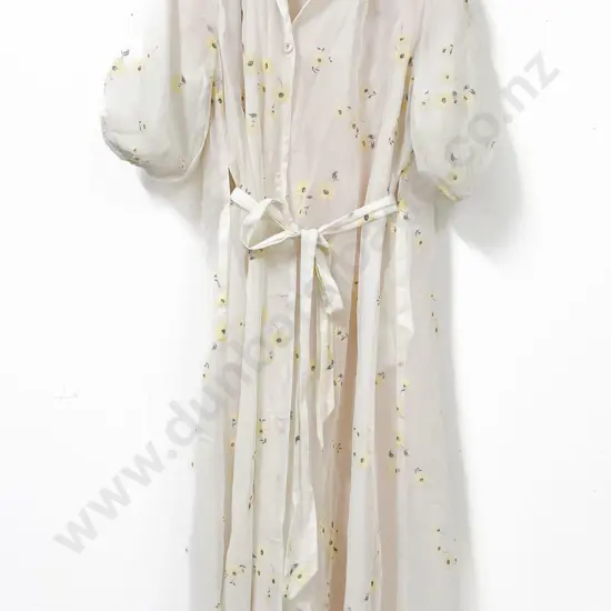 Vintage Light Pink Crepe Night Gown with Jacket and Nylon Housecoat