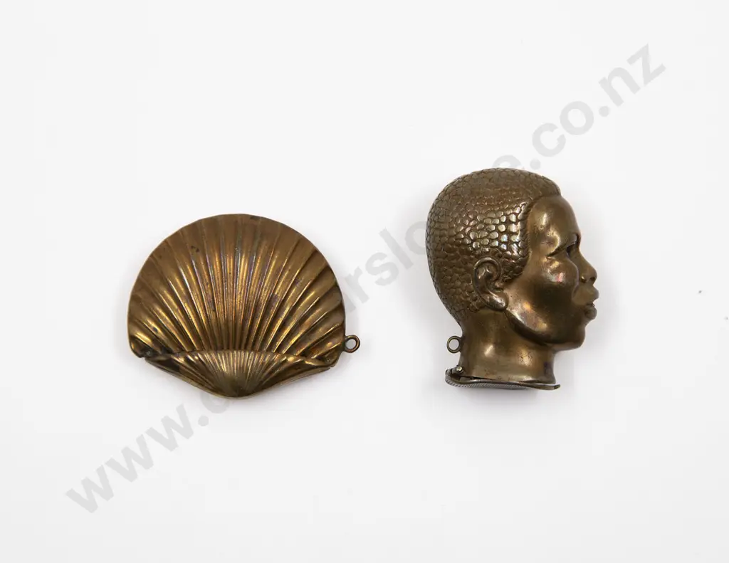 Two Brass Ornamental Vesta Cases Image 1++