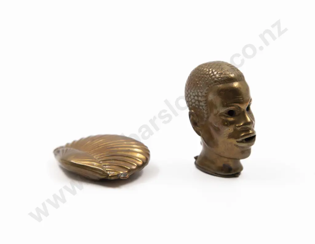 Two Brass Ornamental Vesta Cases Image 1++