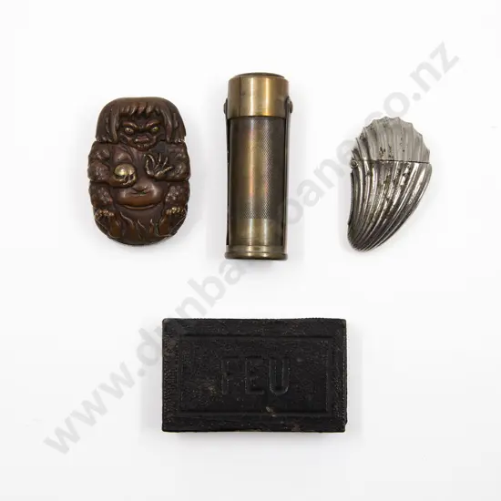 Three Vesta Cases and Box including;  Black 'FEU' Vesta Box