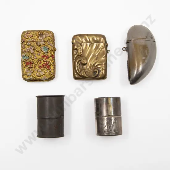 Five Vesta Cases; S/S Cylindrical Case with 'Fern Vestas NZ' cardboard box inside