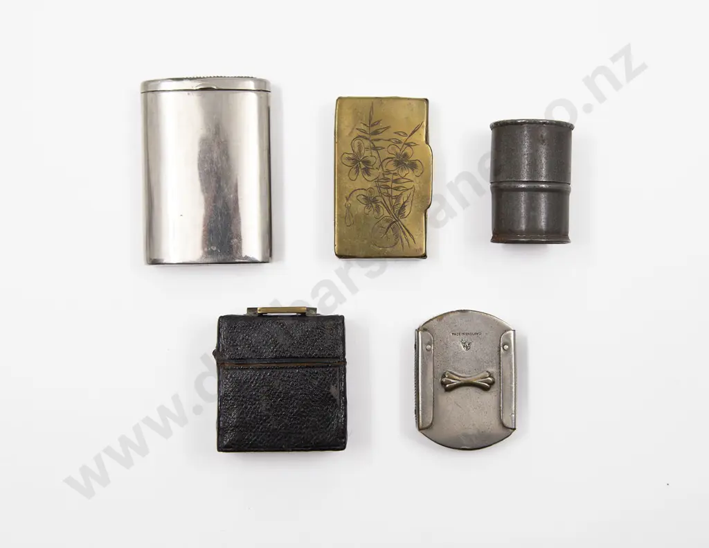 Five Assorted Vesta Cases; Bryant & Mays London Cylindrical Case Image 1++