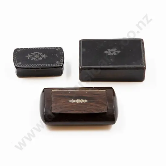 Three Victorian Snuff Boxes