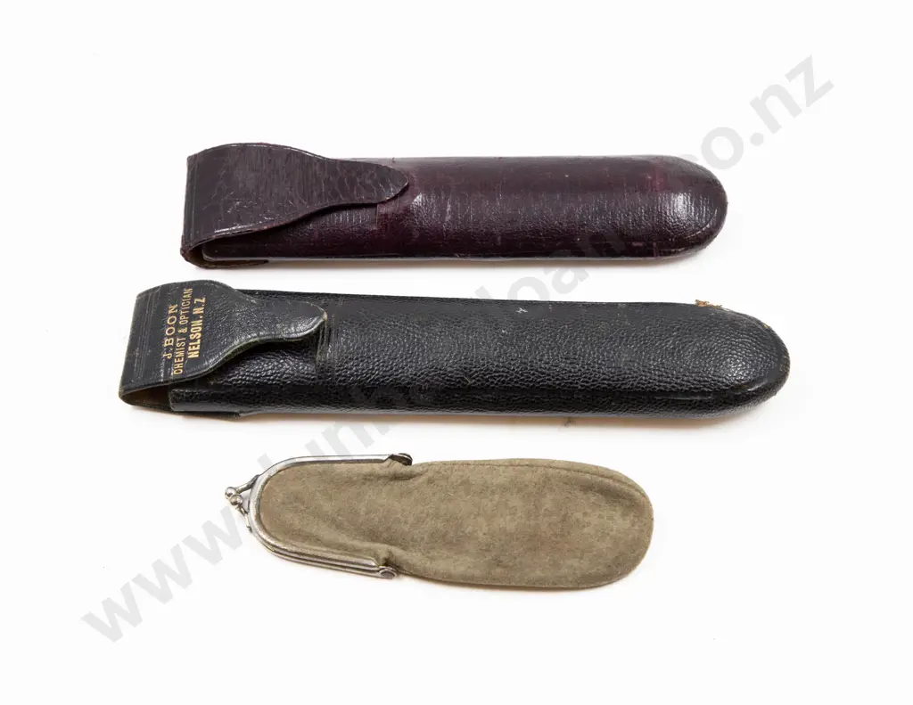 Two Pair Cased Antique Spectacles and Lorgnettes Image 1++