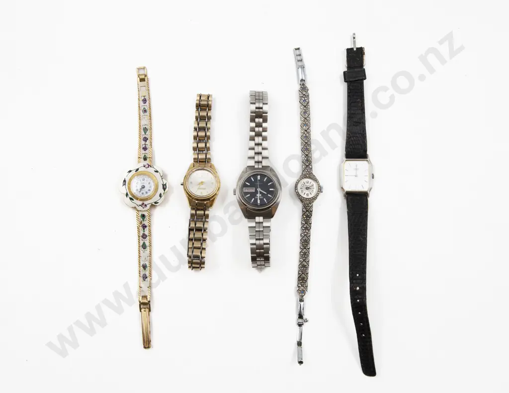 Five Various Ladies Wrist Watches Image 1++
