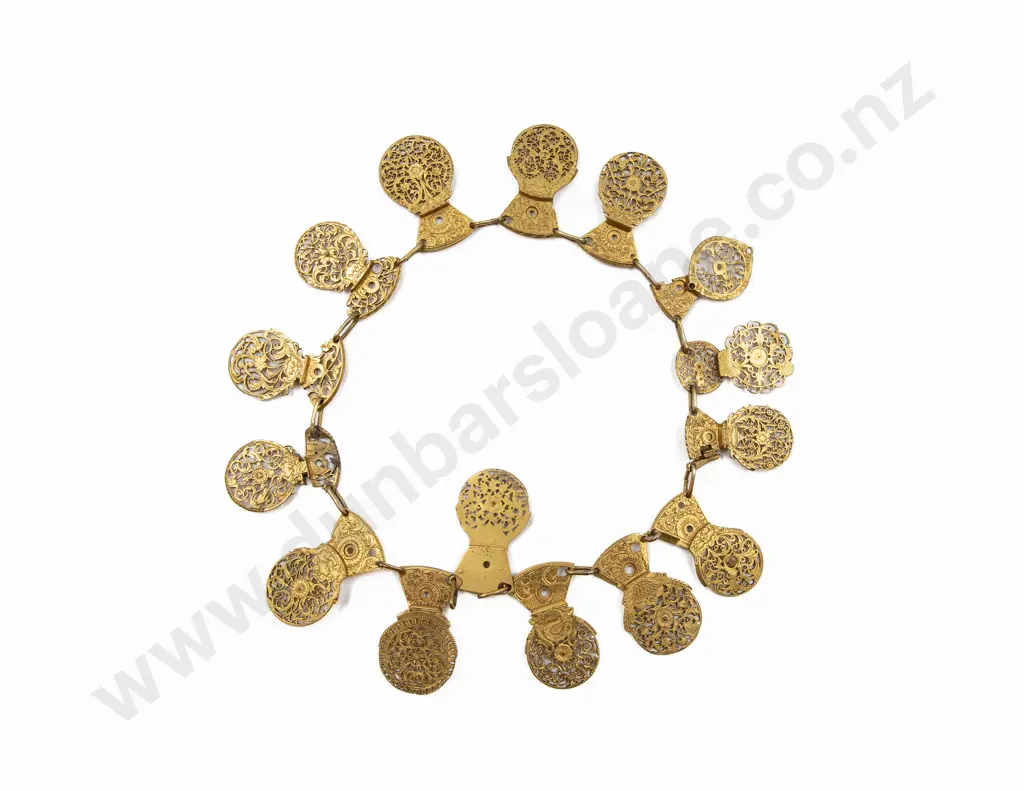 Victorian Necklace of Pocket Watch Fusee Movement Plates Image 1++