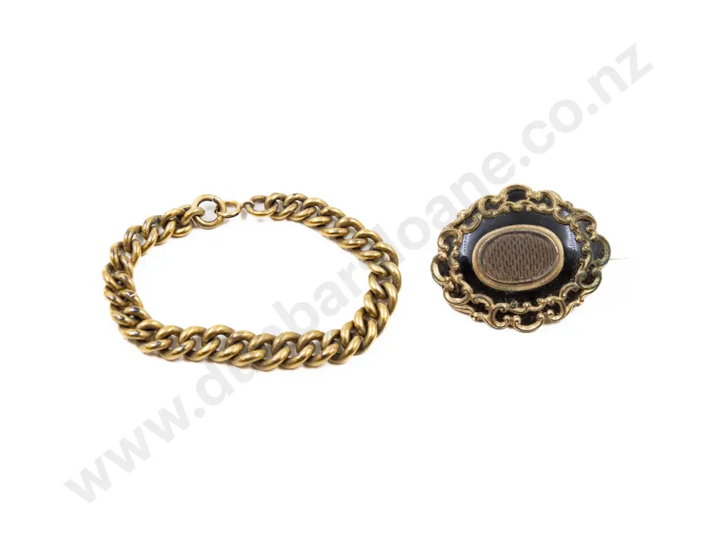 Victorian Graduated Silver Gilt Heavy Curb Link Bracelet Image 1++