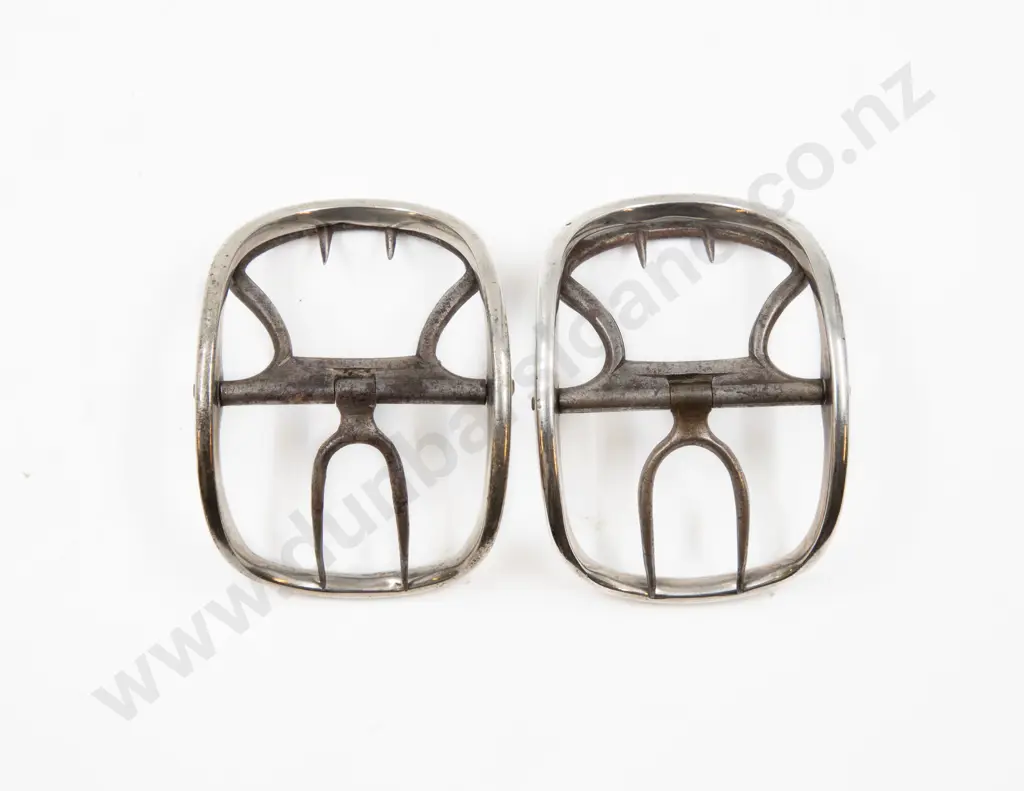 Pair Georgian S/S and Steel Shoe Buckles Image 1++