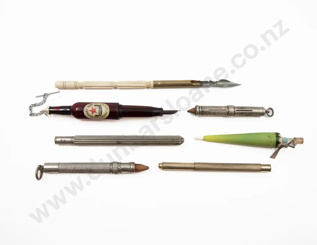 Collection Seven Novelty and Various Dip Pens and Pencils Image 1++