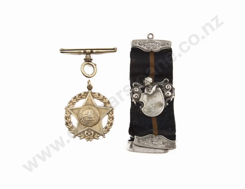 C19th .800 Mounted Braid Fob Image 1++
