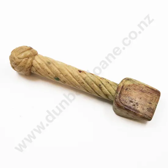 C19th Whale Bone Sailors Seam Rubber