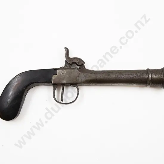 Early C19th Belgian Cannon Muzzle Percussion Pistol