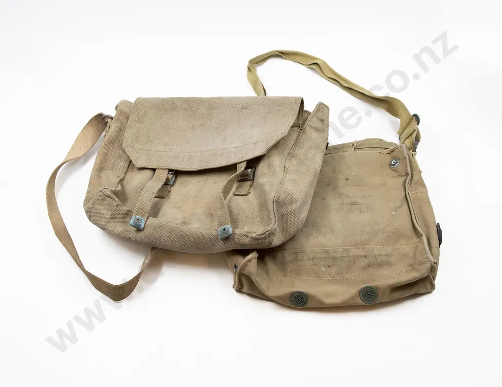 Two WWII Military Issue Rack Sacks Image 1++