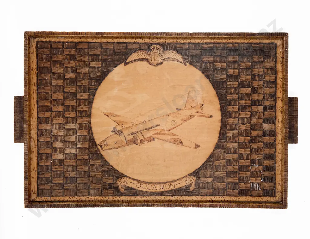 NZ Poker Worked Tray '104 Squadron 104' Image 1++