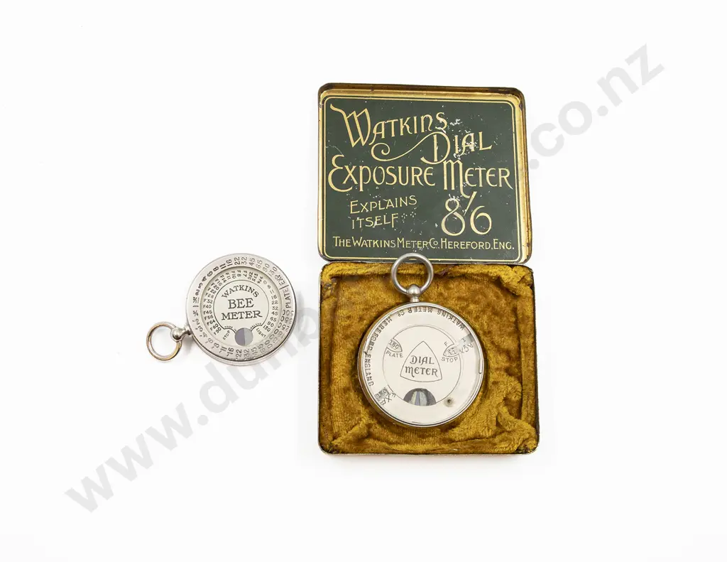 Original Tin Cased Watkins Dial Exposure Meter and Watkins Bee Meter Image 1++