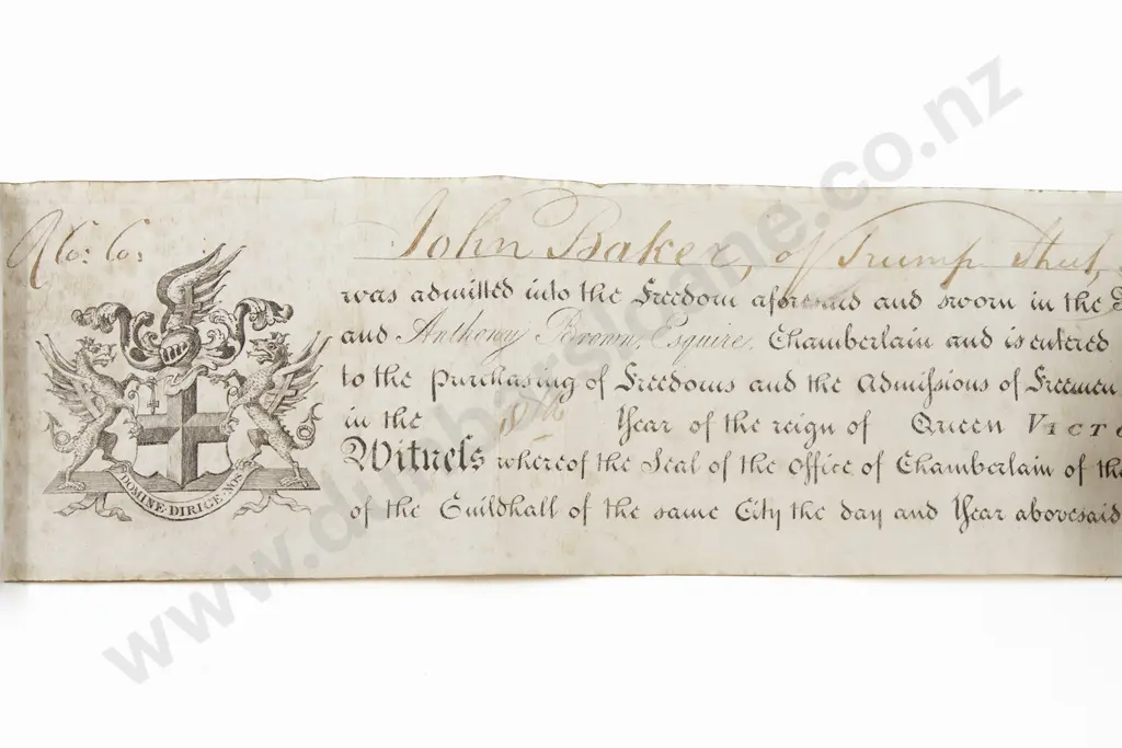 1845 Copy Freedom City of London Image 1++