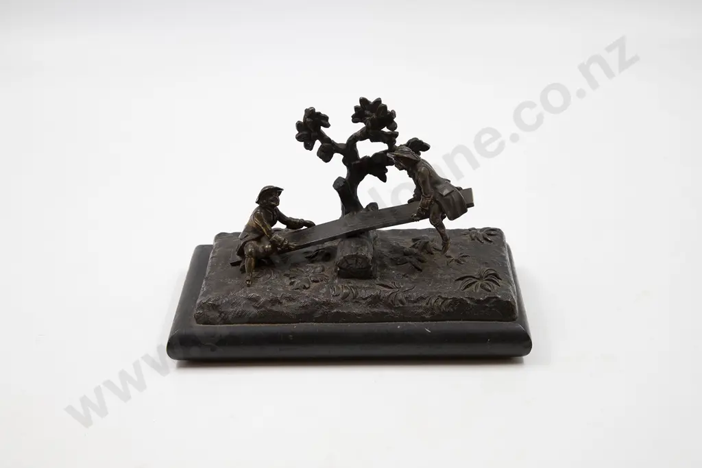 C19th Bronze Desk Stand Image 1++