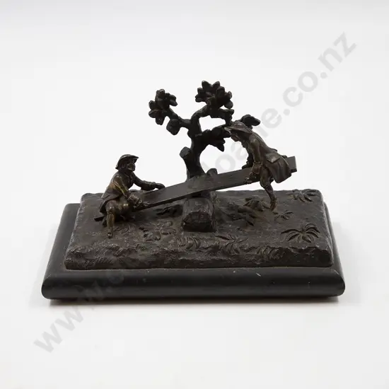 C19th Bronze Desk Stand