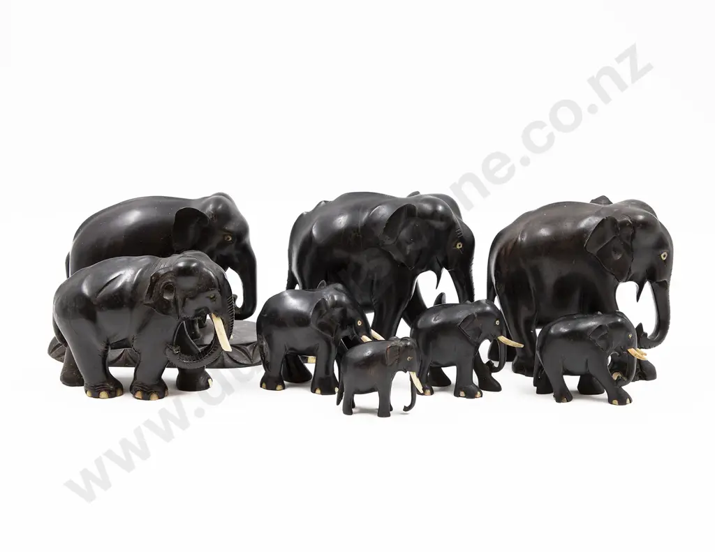 Collection of Ebony Elephants Image 1++