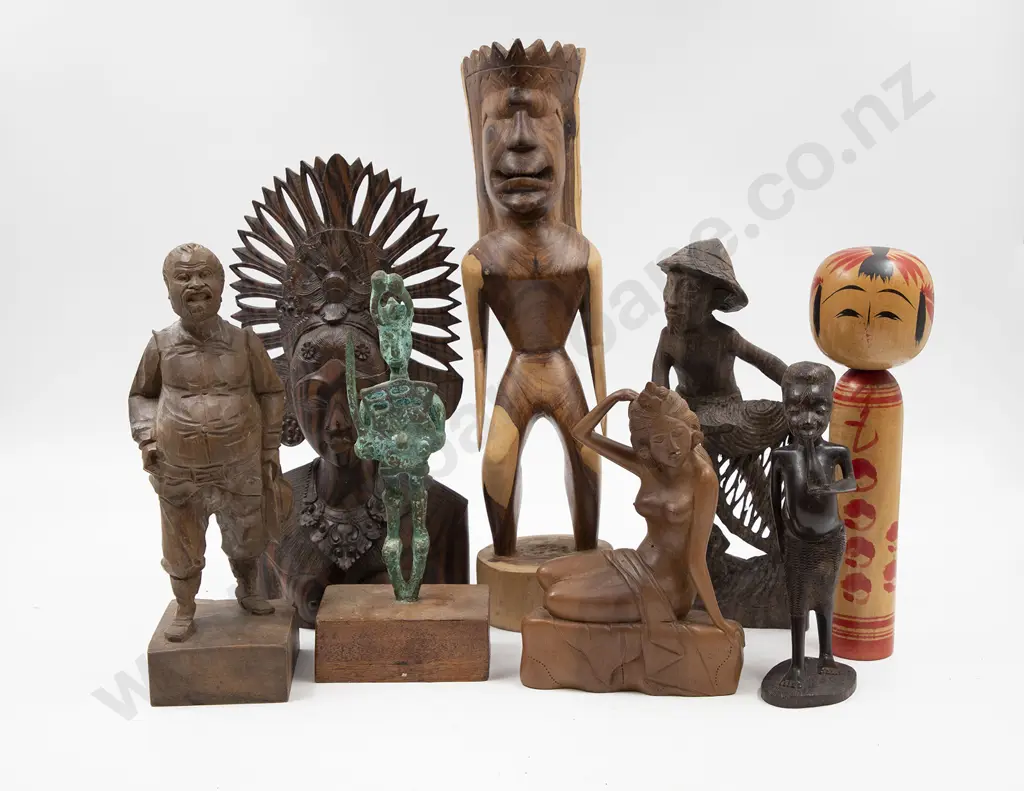 Collection of Various Carved Wooden Ornaments & Statues Image 1++