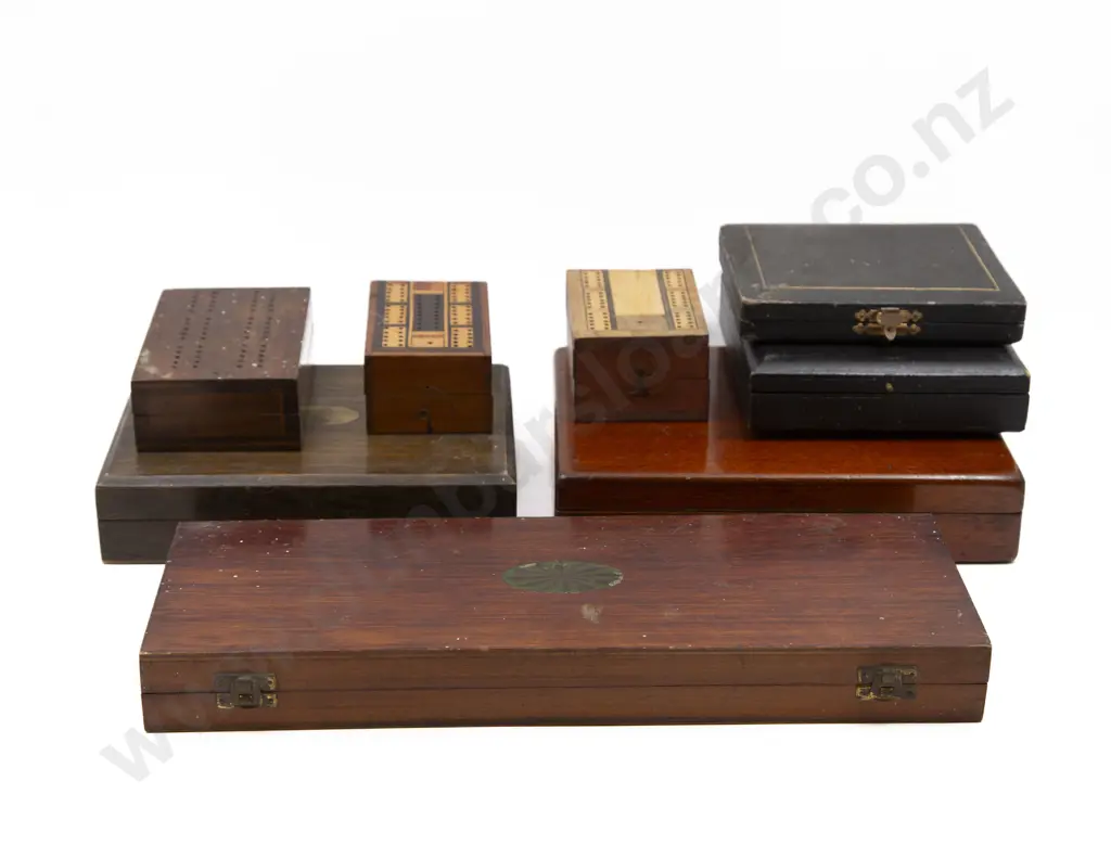 Three Cribbage Boxes and Three Cutlery Boxes Image 1++