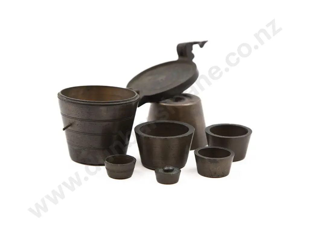 Set Early C19th Bronze Bucket Weights Image 1++