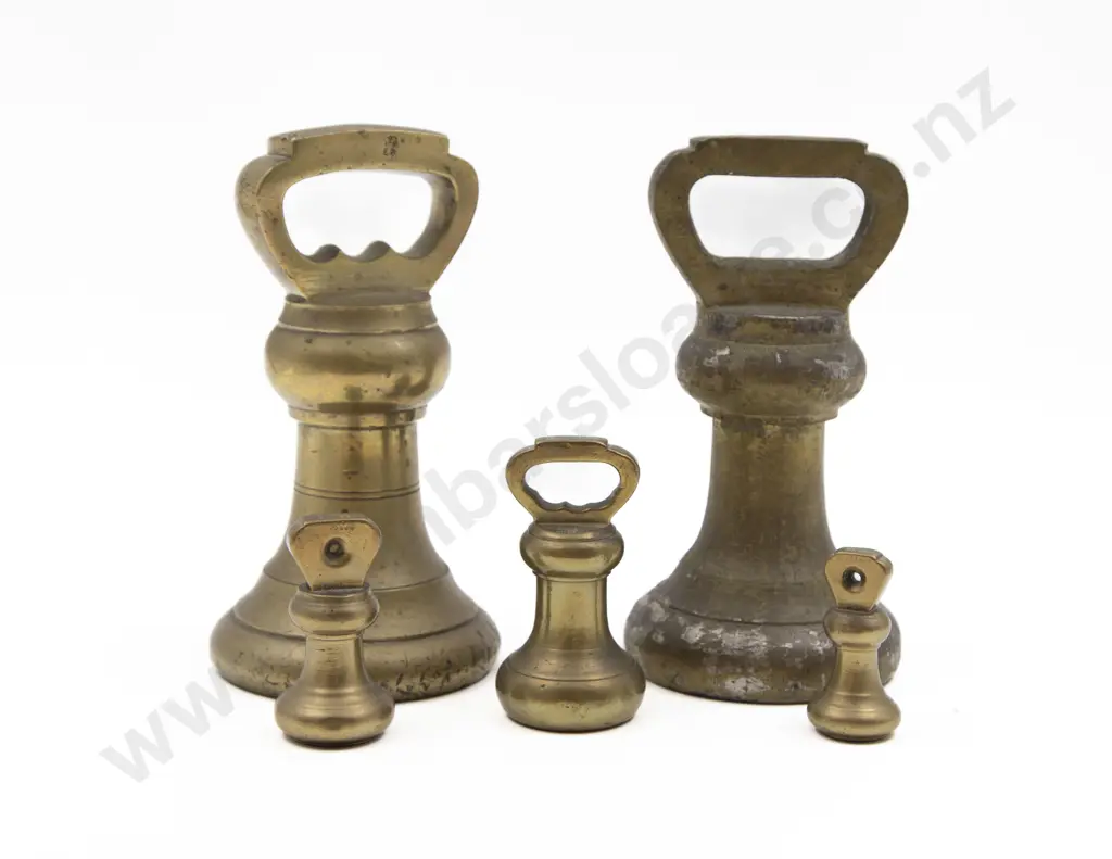 Five Antique Bell Weights Image 1++