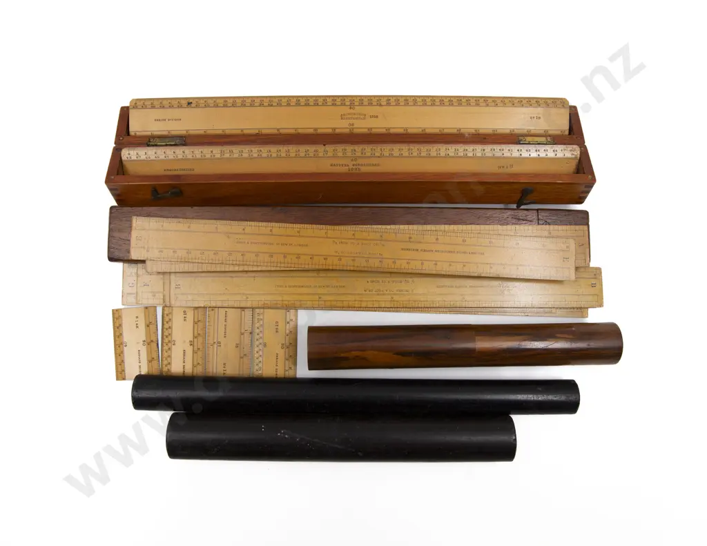 Boxed Rulers and Three Ebony Rules Image 1++