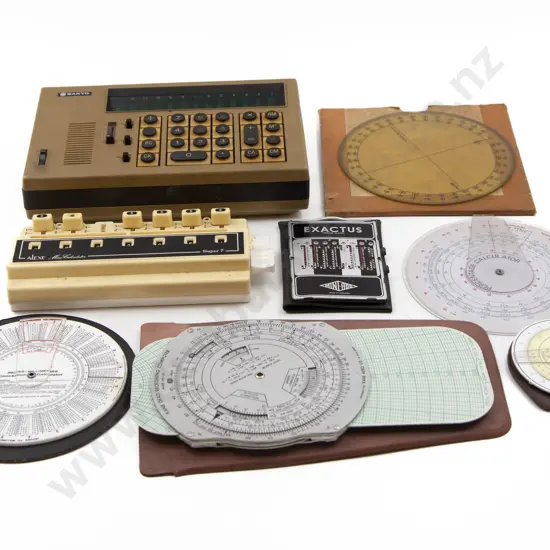 Sanyo Battery Operated Adding Machine with Various Calculators
