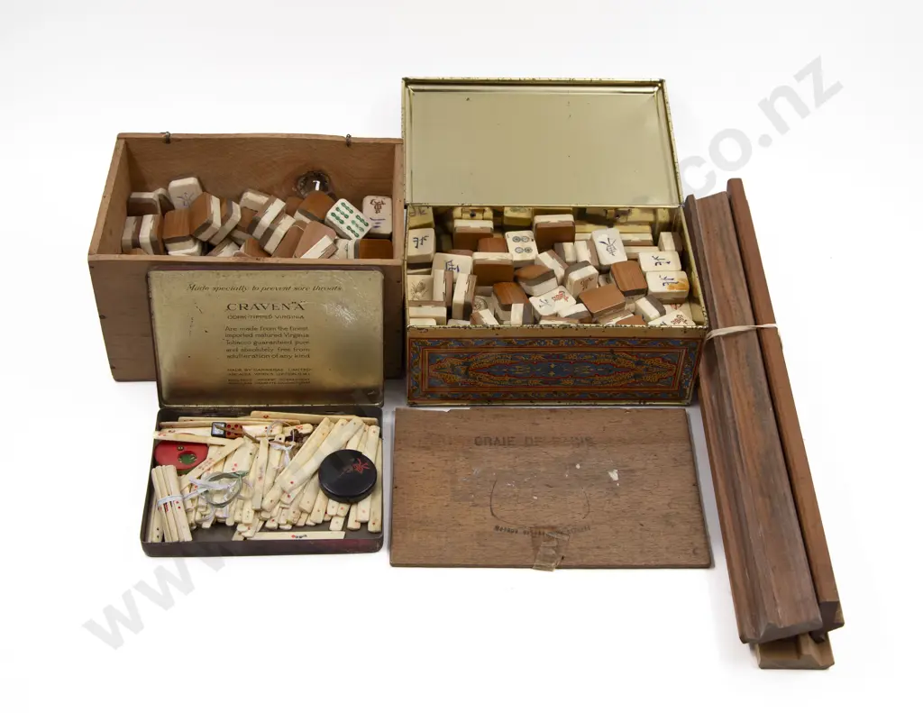 Quantity of Bone & Bamboo Mahjong Tiles Image 1++