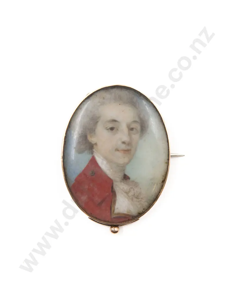 GeoIII Portrait Miniature of a Young Gent dated 1783 Image 1++