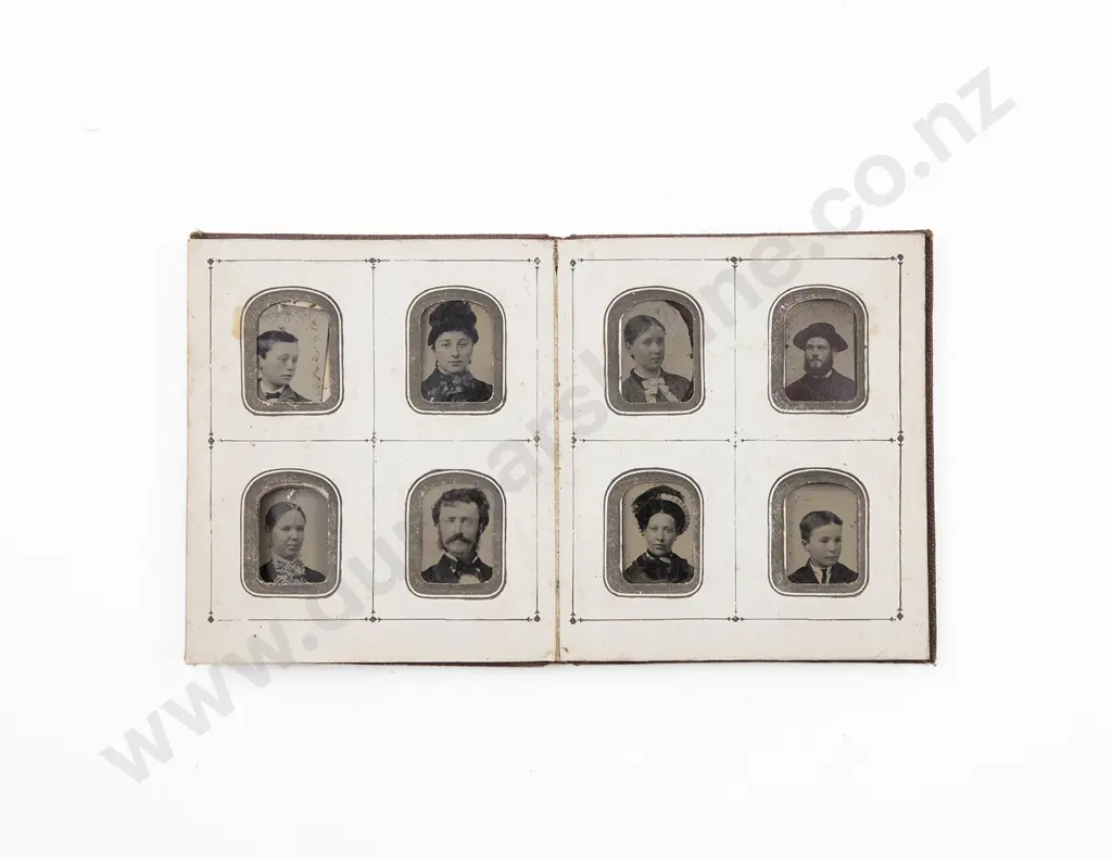 Victorian Pocket Album of Ambrotype Portrait Miniatures Image 1++
