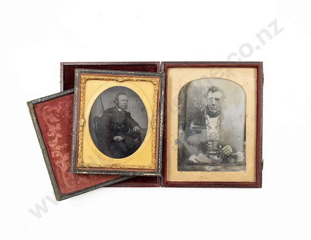 Two Victorian Cased Daguerreotype Portrait of a Gentlemen Image 1++