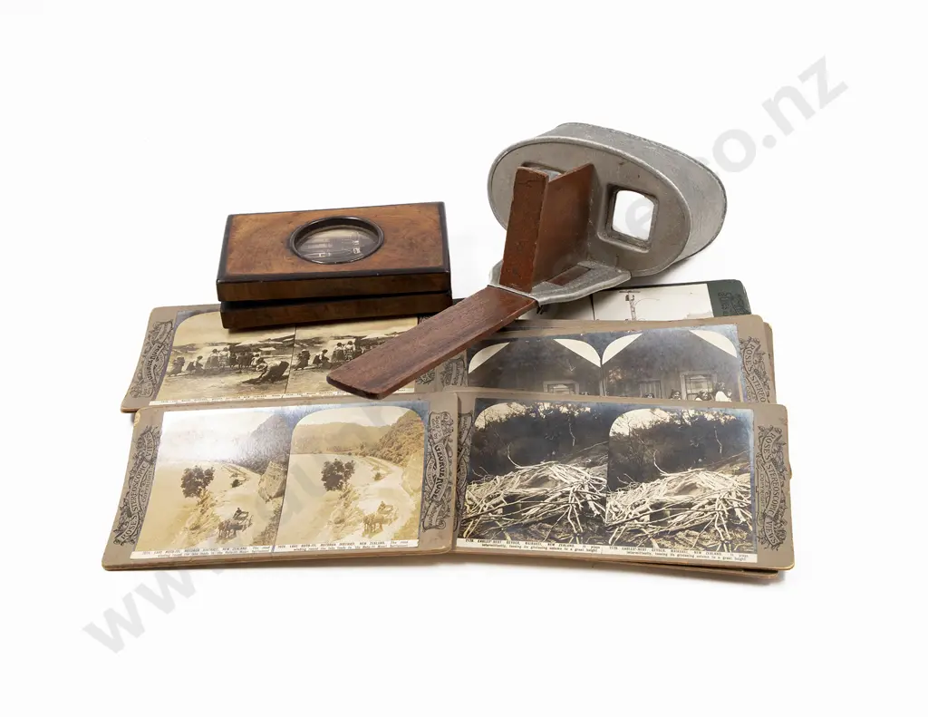 Stereoscope Viewer and Slides Image 1++
