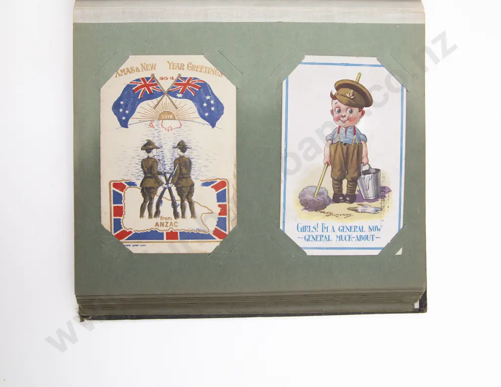 Late C19th/20th Postcard Album mainly Military Image 1++