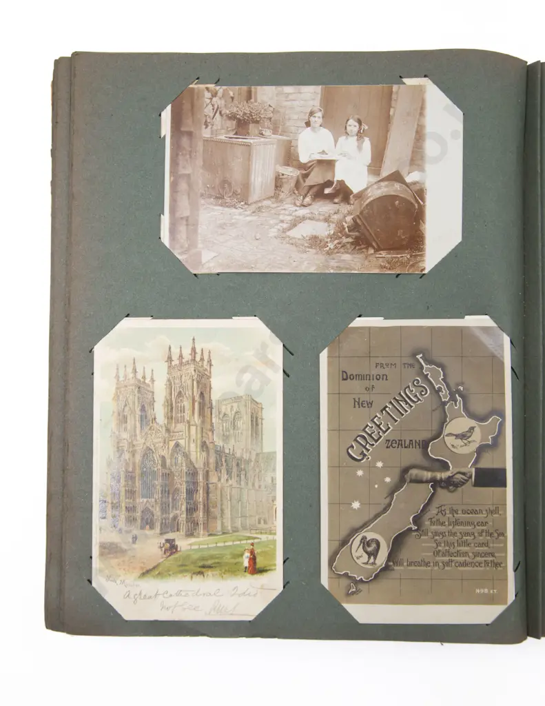 Late C19th/20th Postcard Album Image 1++