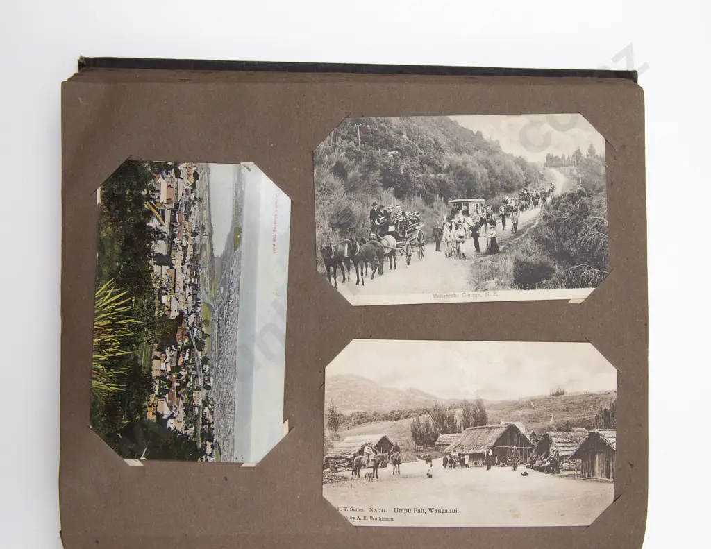 Late C19th/20th Postcard Album Image 1++