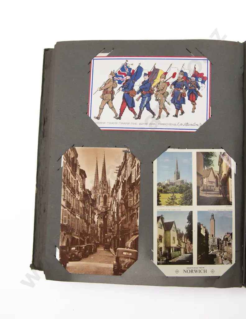 Late C19th/20th Postcard Album Image 1++
