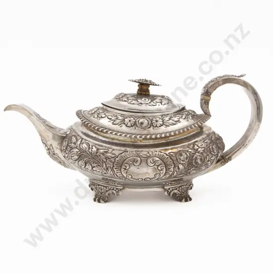 S/S Regency Floral Embossed Teapot