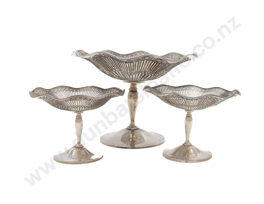 3pce S/S Ornate Compote Garniture Image 1++