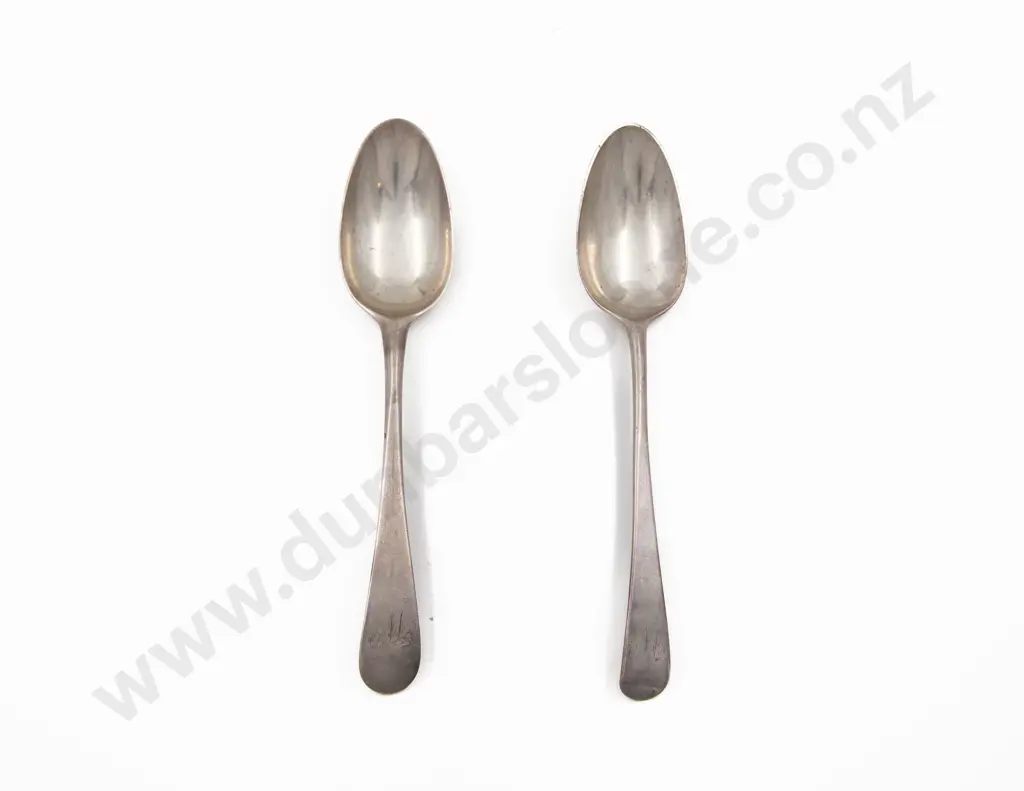 Pair of Old English S/S Table Spoons Image 1++