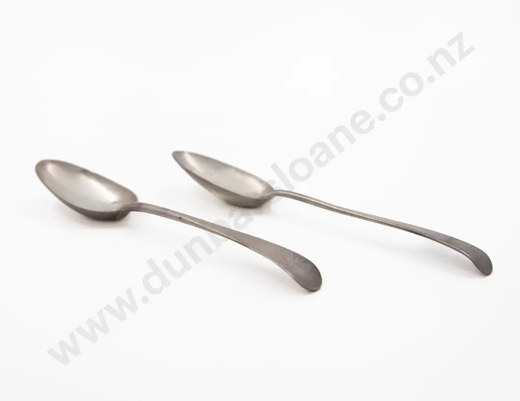 Pair of Old English S/S Table Spoons Image 1++