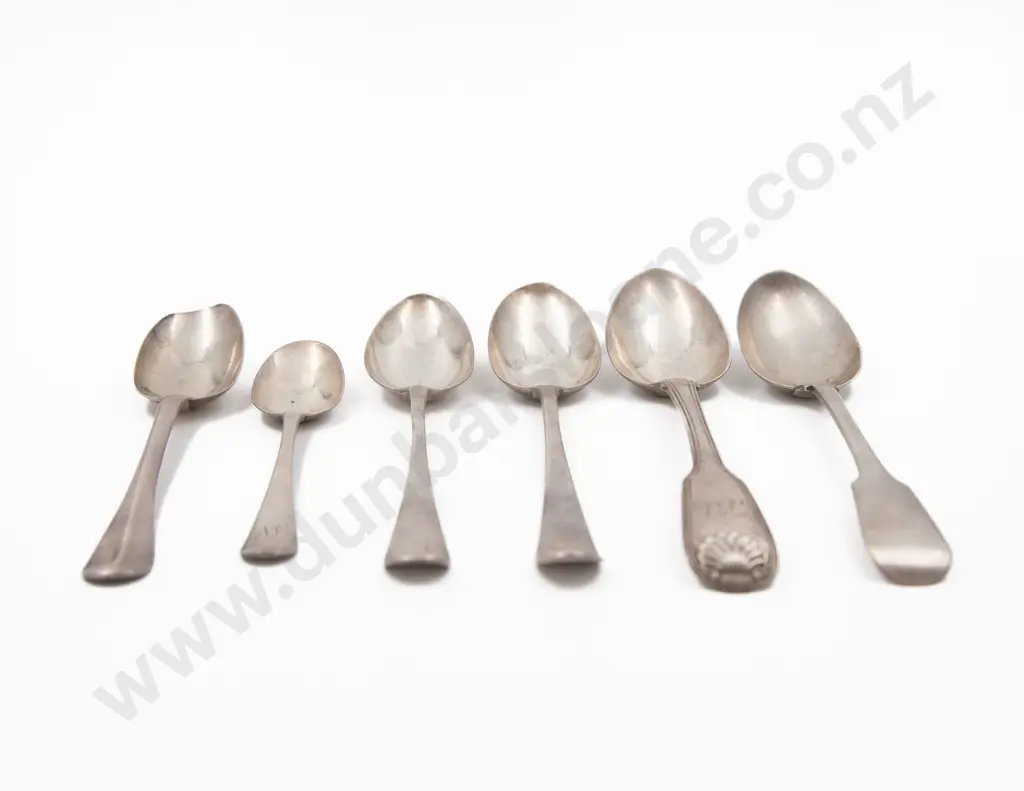 Seven S/S Spoons of Various Dates Incl. London 1757 Image 1++